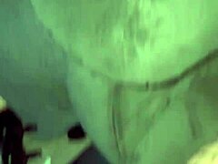 fishnet slut endures rough pounding ends in massive facial blast