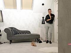 High Heels Glasses Milfs Deepthroat Ride in Lesbian Group Lick Fest