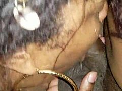 gorgeous black milf craves my huge cock and balls deepthroat blowjob