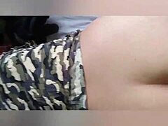 Military girl sucks commander's monster cock hard