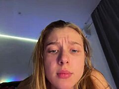 BLONDE TEEN FINGERS WET PUSSY TITS!