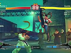 ninja chick bangs her karate student in wild street fight