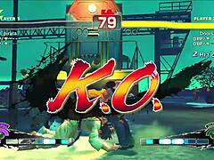 ninja chick bangs her karate student in wild street fight