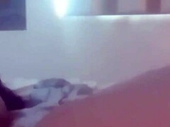 Submissive Latina Teen Swallows Cum Bedroom Blowjob