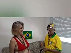 Myke Brasil Plays With Big Tits Pussy Lips