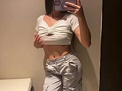 caught squirting wildly in store dressing room orgasm everywhere pov