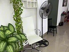 redhead amateur checks apartment but owner fucks her first time