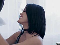 Jason Brown bends Kendra Spades for deep doggy drilling