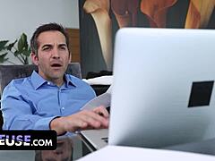 hey office orgy with donnies help blows up into nicole and marica threesome madness