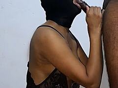 Suggestive Latina Sucking Cock Swallows Cum