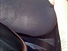 StepMom Flashes Big Tits on First Day as Rideshare Driver