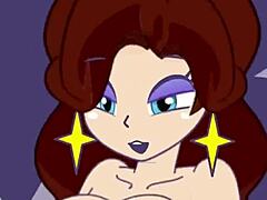 Rousse Pauline chevauche grosse bite avec ses énormes nichons