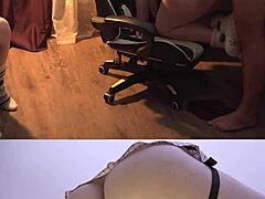 shy curvy glasses girl watches fat friend fuck her old cuck buddy