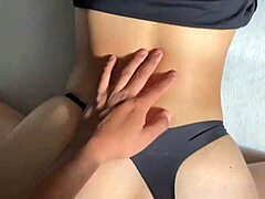 Young Latina Rides Best Friend Cock In Car