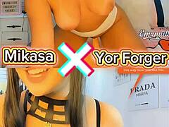 yor forger x mikasa cosplay latina babes flashing big asses who's naughtier? 🔥🍑