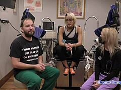 Dr Tampa channy crossfire's shaved pussy spreads wide in hospital