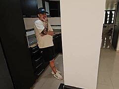 your friend's horny wife sucks my cock behind his back