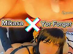 yor forger x mikasa cosplay latina babes flashing big asses who's naughtier? 🔥🍑