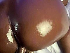 brazilian friend's curvy ebony girlfriend grabs my huge cock for doggystyle pounding part 1