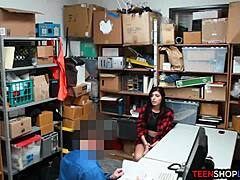 teen thief hates sucking guards' cocks but cuts deal anyway