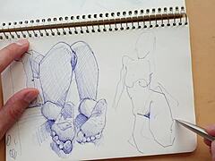 quick doggy style foot fetish sketch with sexy latina ass 💋👣