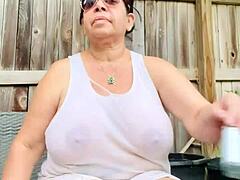whoa these big tits look amazing soaked wet shirt