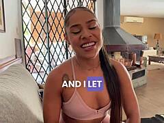 big booty latina casting turns sloppy rimjob swallow pov 😜🍑💦