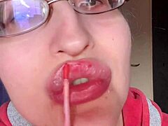 my pink lipstick banana slurp asmr fetish
