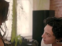 Bang! Two Studs Double Fuck Bent Brunette Ana B Hard!