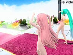 Hatsune Miku Luka Worlds End Dancehall Nude Big Tits
