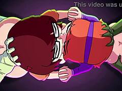 Her Pussy Stuffed Doggystyle in Mystery Group Cum Bang!