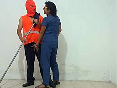 nurse sucks cleaning staff cock