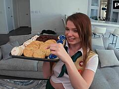 Mazy Myers begs boyfriend: Cream my girl scout cookie! 🍪💦 riding POV!