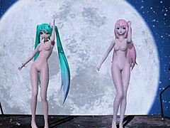 Hatsune Miku Luka Worlds End Dancehall Nude Big Tits