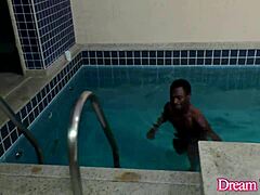 Dani Peterson strokes trans cock while sucking black shaft suggestively