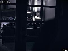 Horny Lesbians Krissy Lynn Shares Big Cock After Steamy Kissing Trio!