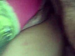 bbw wife rubs fat cock on pussy before taking it deep from eater