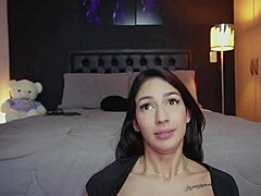 Petite Colombian Teen Sucks Cock to Cum Swallow