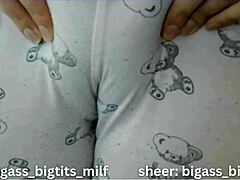 bbw latina milf oils fat ass clit in pajama solo play