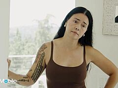 gorgeous tall milf moans as stepson pounds her pussy doggystyle hard