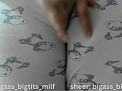 bbw latina milf oils fat ass clit in pajama solo play