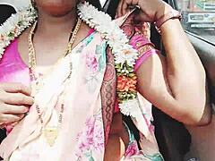 Desi Hot Aunty CAR SEX With Romantic Dirty Telugu Talks