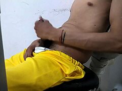 Horny Latino Pulls Out Massive Cock