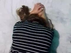 Boyfriend's Doggy Thrust on Massive Bed