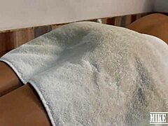 Oily Naked Stepsister Massage Leads to Tight Pussy Creampie