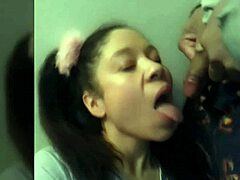 intense tongue action devours him from head to toe