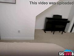 Step sis gently strokes and sucks step bro's throbbing boner pov