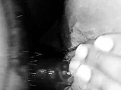 real ebony stepsis squirts hard on big cock