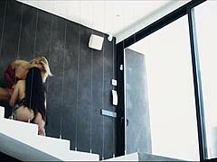 asian cutie and blonde babe scissor wildly together 💦👭🔥