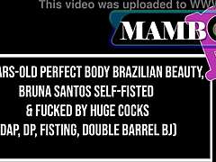 hey bruna santos how's that perfect brazilian ass feel after self-fisting and monster cock dp?